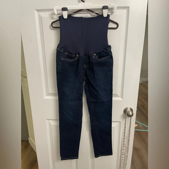 GAP Womens Maternity Jeans Easy Legging Stretch Size 27 Dark Full Panel Stretch - Picture 1 of 5